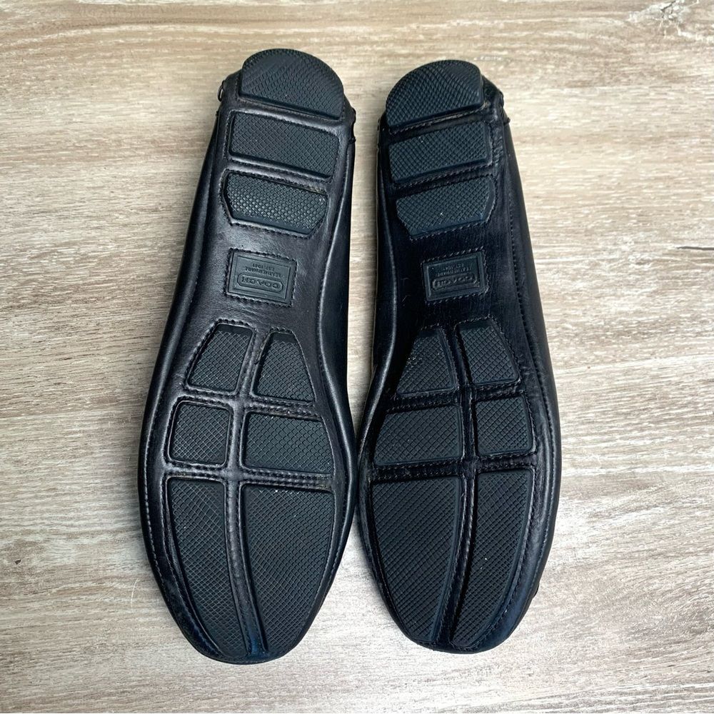 Coach Vinette Black Leather Ballet Flats - Picture 7 of 8